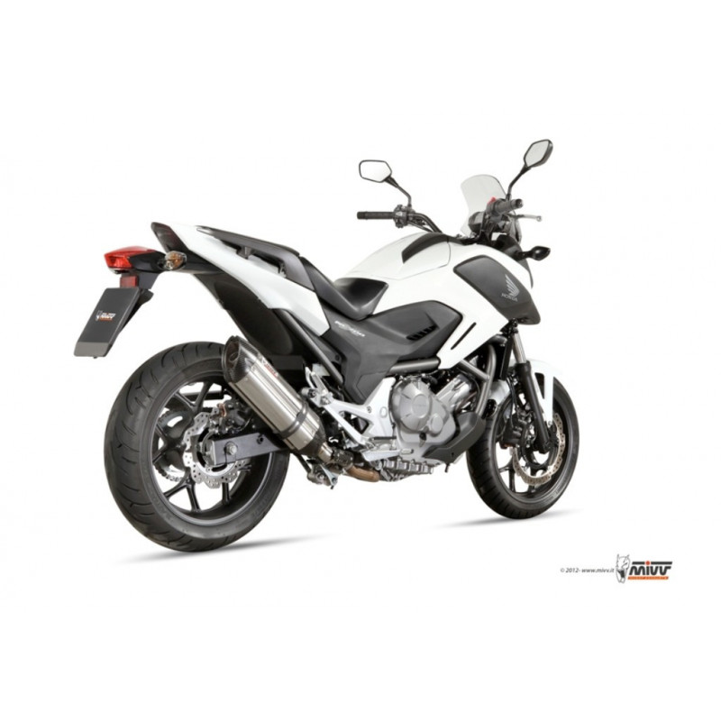 MIVV Honda Integra 700 2012 2013 Suono Sport Slip-on RVS met Carbon eindkap