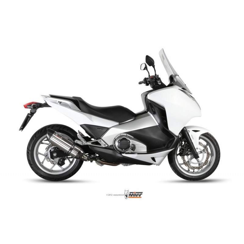 MIVV Honda Integra 700 2012 2013 Suono Sport Slip-on RVS met Carbon eindkap