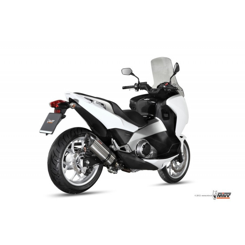 MIVV Honda Integra 700 2012 2013 Suono Sport Slip-on RVS met Carbon eindkap