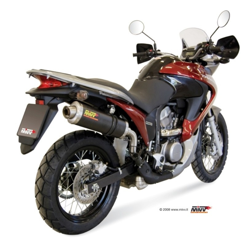 MIVV Honda Xlv transalp 700 2008 2013 Oval Sport Slip-on RVS (Inox)