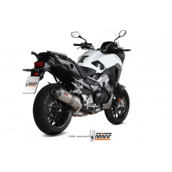 MIVV Honda Crossrunner 2015 Oval Sport Slip-on Titanium met Carbon eindkap