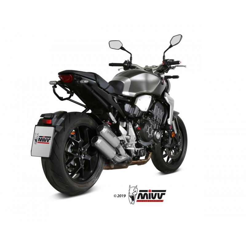 MIVV Honda Cb 1000 r 2018 Mk3 Sport 2 slip-on RVS (Inox)