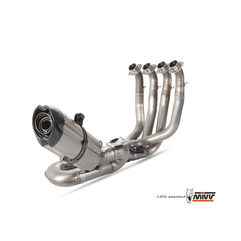 MIVV Honda Cbr 1000 RR 2008 2013 Suono Power steel Imp. compl./full sys. 4x2x1 RVS met Carbon eindkap