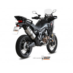 MIVV Honda Crf 1000 l africa twin 2016 2019 Speed Edge Sport Slip-on RVS met Carbon eindkap