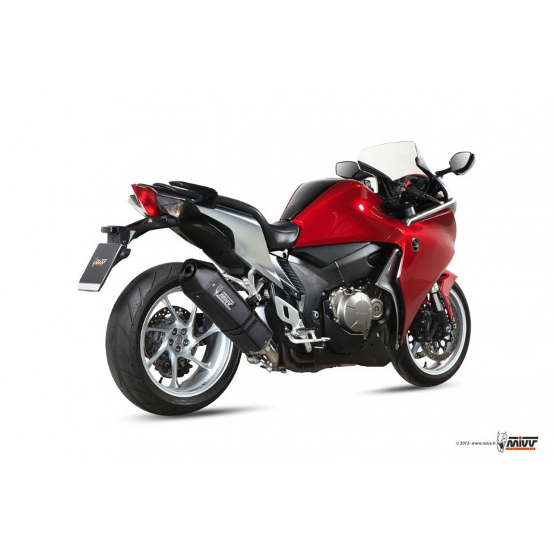 MIVV Honda Vfr 1200 2010 2016 Speed Edge Sport Slip-on Steel black