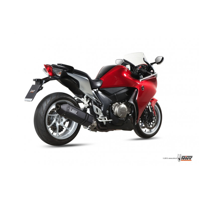 MIVV Honda Vfr 1200 2010 2016 Speed Edge Sport Slip-on Steel black