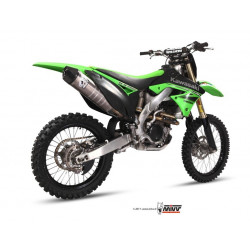 MIVV Kawasaki Kx 250 f 2009 2010 Oval Stronger cross new Imp. compl./full sys. 1x1 RVS met Carbon eindkap