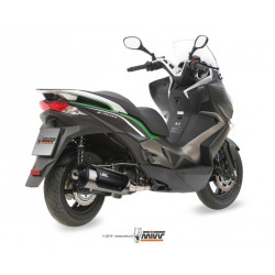 MIVV Kawasaki J300 2014 2016 - Urban Imp. compl./full sys. 1x1 RVS (Inox)