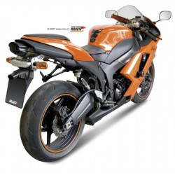 MIVV Kawasaki Zx-6 r 2007 2008 Suono Sport Slip-on RVS met Carbon eindkap