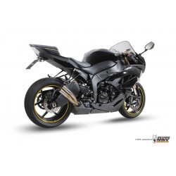 MIVV Kawasaki Zx-6 r 2009 2016 Double Gun Sport Slip-On Full Titanium
