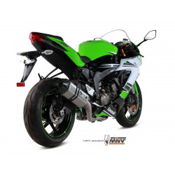 MIVV Kawasaki Zx-6 r 636 2013 2016 Speed edge Power evo Imp. compl./full sys. 4x2x1 Full titanium carbon cap