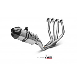 MIVV Kawasaki Zx-6 r 636 2013 2016 Speed edge Power steel Imp. compl./full sys. 4x2x1 RVS met Carbon eindkap