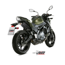 MIVV Kawasaki Ninja 650 2017 Oval Sport Imp. compl./full sys. 2x1 Carbon met Carbon eindkap