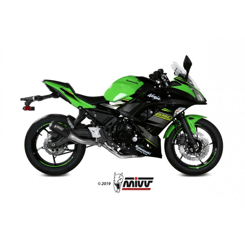 MIVV Kawasaki Ninja 650 2017 Mk3 Sport Imp. compl./full sys. 2x1 Steel black
