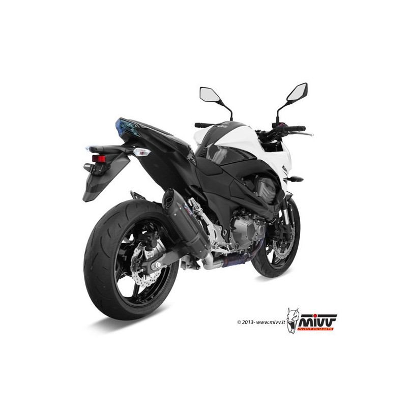MIVV Kawasaki Z 800 e 2013 2016 Suono Sport Slip-on Steel black