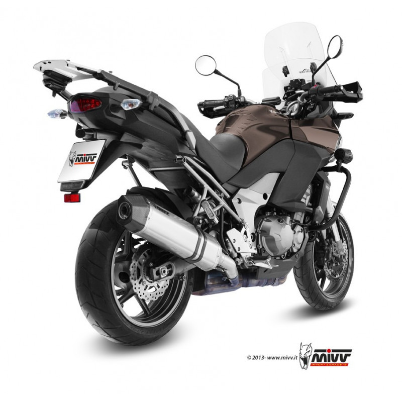 MIVV Kawasaki Versys 1000 2012 2014 Oval Sport Slip-on Carbon met Carbon eindkap