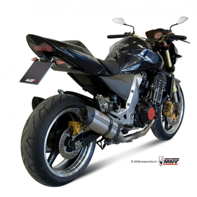 MIVV Kawasaki Z 1000 2003 2006 Suono Sport 2 slip-on RVS met Carbon eindkap