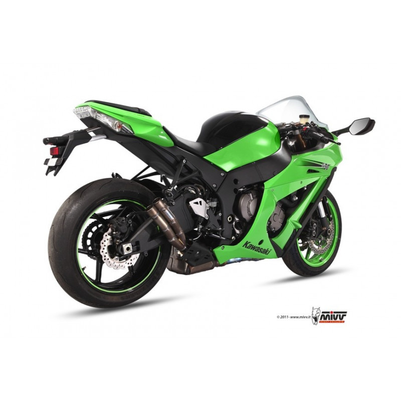 MIVV Kawasaki Zx-10 r 2011 2015 Double Gun Sport Slip-On Full Titanium