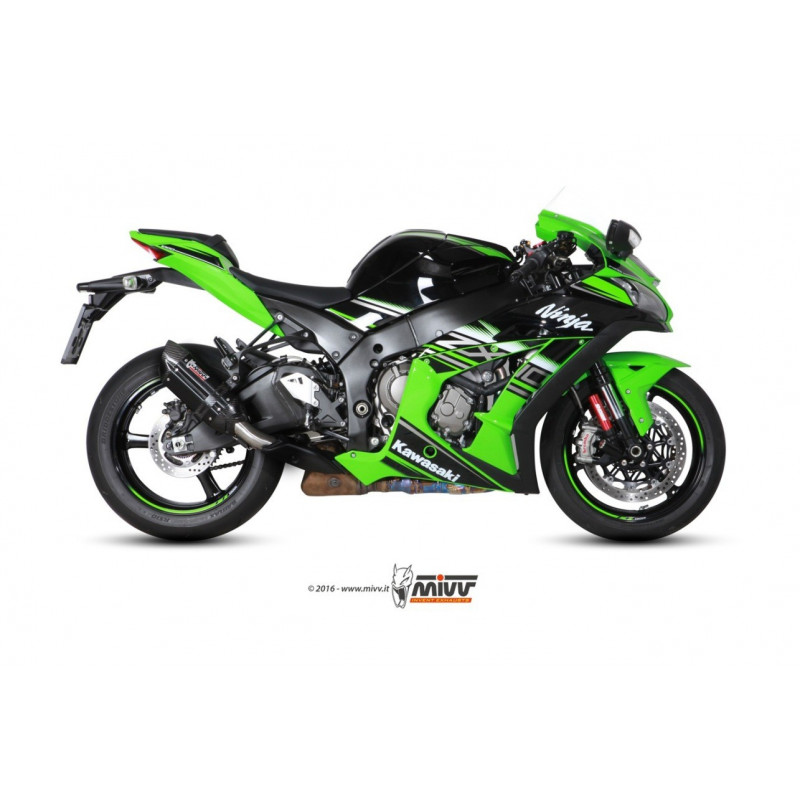 MIVV Kawasaki Zx-10 r 2016 Suono Sport Slip-on Steel black