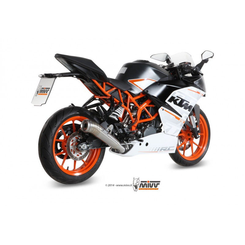 MIVV Ktm Rc 390 2014 2016 Ghibli Sport Imp. compl./full sys. 1x1 RVS (Inox)