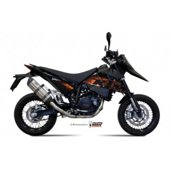 MIVV Ktm 690 sm 2007 2012 Suono Power steel Imp. compl./full sys. 1x1 RVS met Carbon eindkap