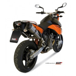 MIVV Ktm Lc8 950 supermoto r 2005 2006 Suono Sport 2 bolt-on RVS met Carbon eindkap