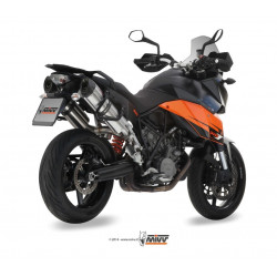 MIVV Ktm 990 supermoto smt 2009 Suono Sport 2 slip-on RVS met Carbon eindkap