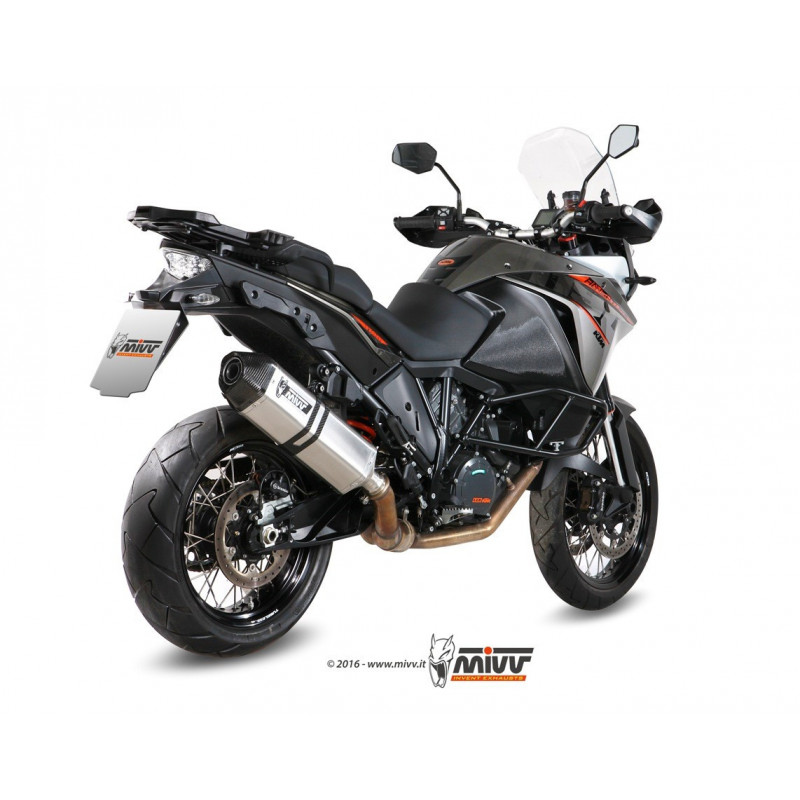 MIVV Ktm 1050 adventure 2015 2016 Speed Edge Sport Slip-on RVS met Carbon eindkap