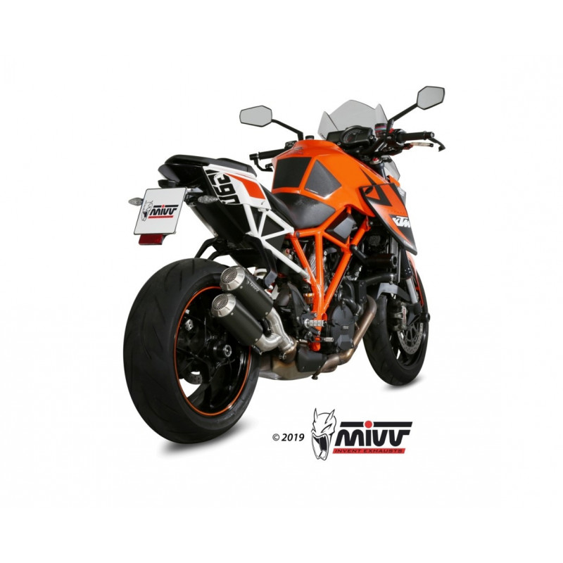 MIVV Ktm 1290 superduke 2014 2019 Mk3 Sport 2 slip-on Carbon