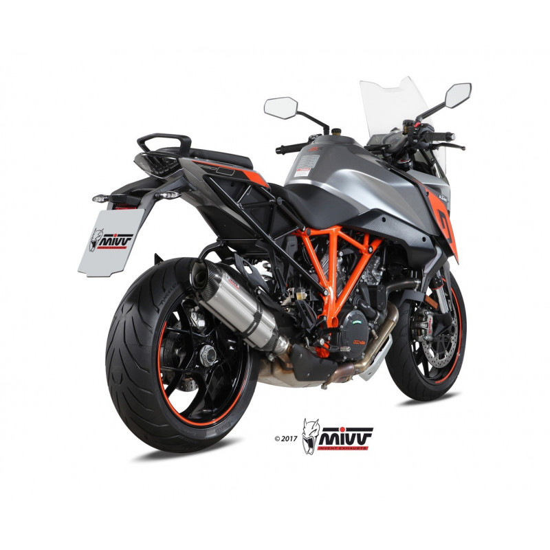 MIVV Ktm 1290 superduke gt 2016 Suono Sport Slip-on RVS met Carbon eindkap