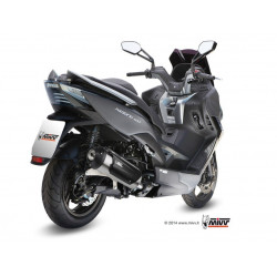 MIVV Kymco Xciting 400 2013 2016 - Urban Imp. compl./full sys. 1x1 RVS (Inox)