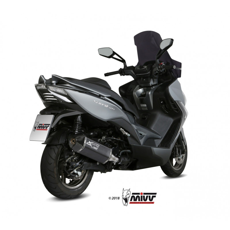 MIVV Kymco Xciting 400i 2013 2018 Speed Edge Sport Slip-on Steel black