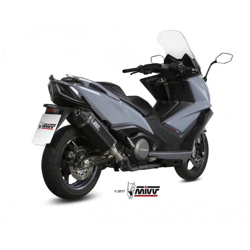 MIVV Kymco Ak550 2017 Speed Edge Sport Slip-on Steel black