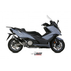 MIVV Kymco Ak550 2017 Delta race Sport Slip-on RVS met Carbon eindkap