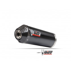 MIVV Kymco Ak550 2017 Oval Sport Imp. compl./full sys. 2x1 Steel black carbon cap