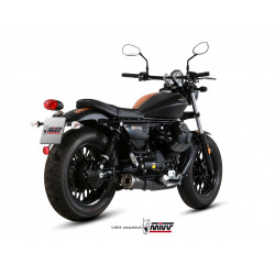 MIVV Moto guzzi V9 bobber / roamer 2016 2016 Ghibli Sport 2 slip-on Inox Keramisch zwart RVS