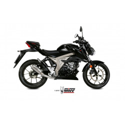 MIVV Suzuki GSX-R 125 2017 Mk3 Sport Imp. compl./full sys. 1x1 RVS (Inox)