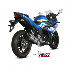 MIVV Suzuki Gsx 250 r 2017 Suono Sport Slip-on RVS met Carbon eindkap
