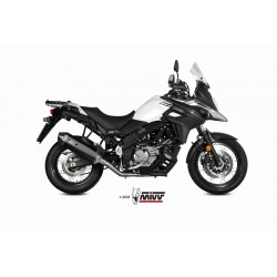 MIVV Suzuki DL V-Strom 650 2017 Speed Edge Sport Slip-on Steel black