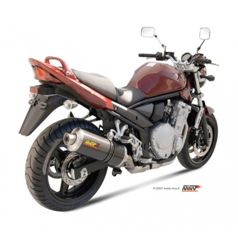 MIVV Suzuki Gsf 650 bandit 2007 2015 Oval Sport Slip-on Carbon met Carbon eindkap