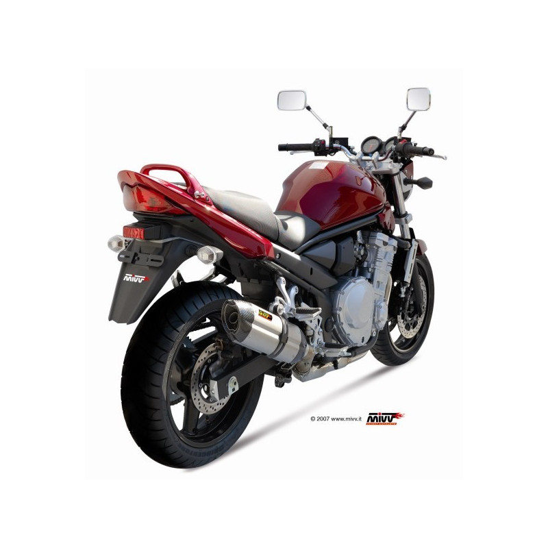 MIVV Suzuki Gsf 650 bandit 2007 2015 Suono Sport Slip-on RVS met Carbon eindkap