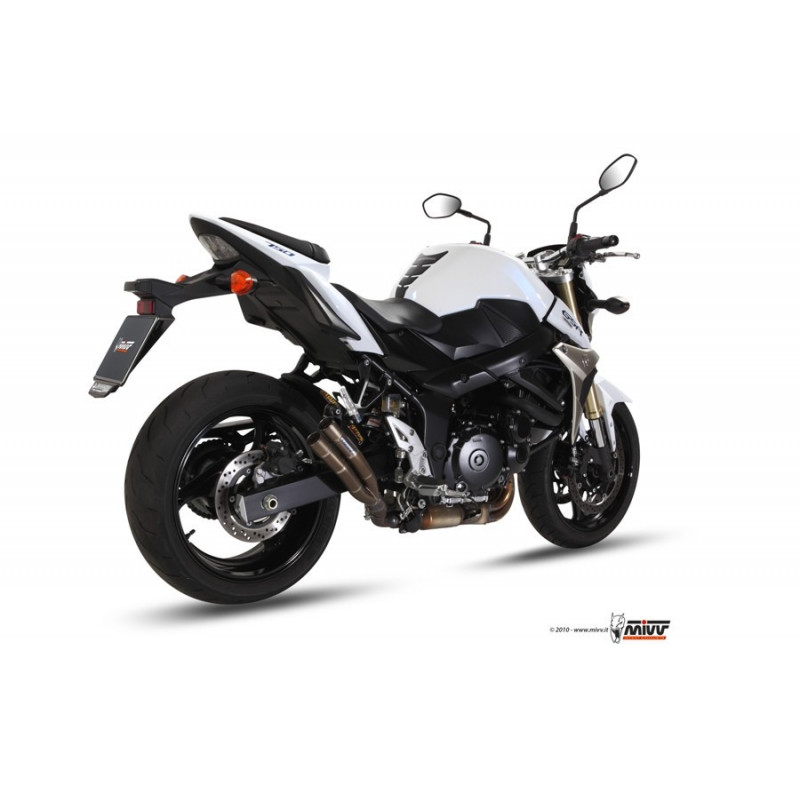 MIVV Suzuki Gsr 750 2011 2016 Double Gun Sport Slip-On Full Titanium