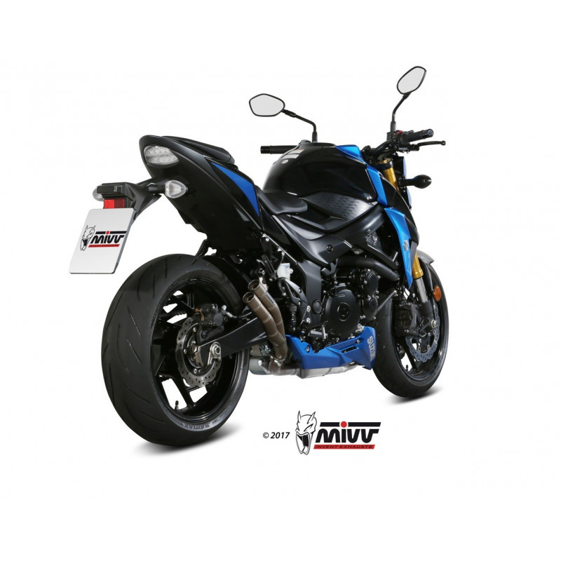 MIVV Suzuki Gsx-s 750 2017 Double Gun Sport Slip-On Full Titanium