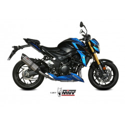 MIVV Suzuki Gsx-s 750 2017 Suono Sport Slip-on RVS met Carbon eindkap