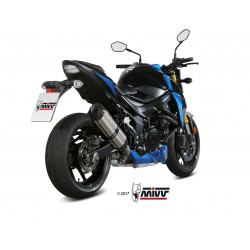MIVV Suzuki Gsx-s 750 2017 Suono Sport Slip-on RVS met Carbon eindkap