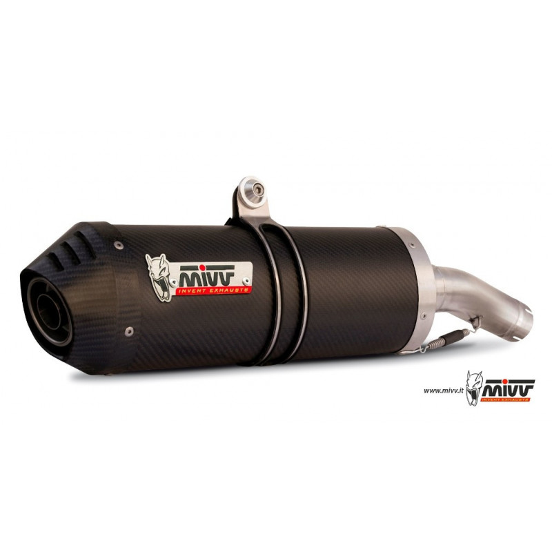 MIVV Suzuki DL V-Strom 1000 2014 Oval Sport Slip-on Carbon met Carbon eindkap