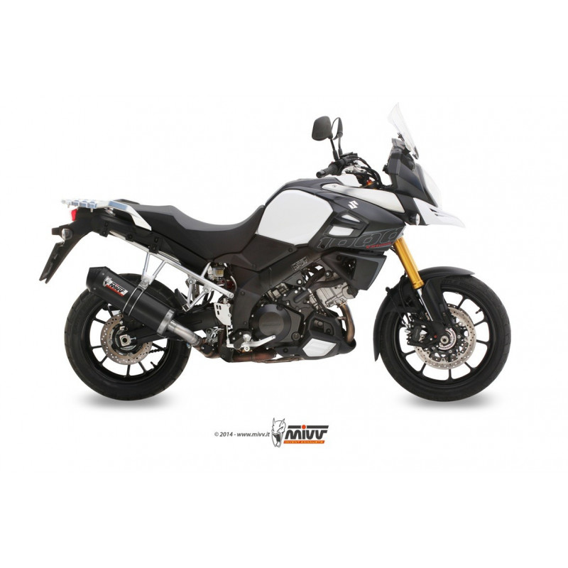 MIVV Suzuki DL V-Strom 1000 2014 Oval Sport Slip-on Carbon met Carbon eindkap