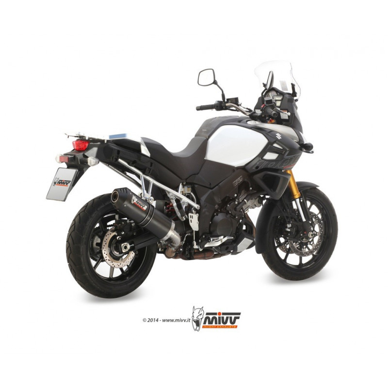 MIVV Suzuki DL V-Strom 1000 2014 Oval Sport Slip-on Carbon met Carbon eindkap