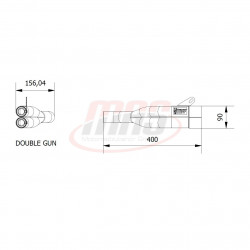 MIVV Suzuki Gsx-s 1000 2015 Double Gun Sport Slip-On Full Titanium