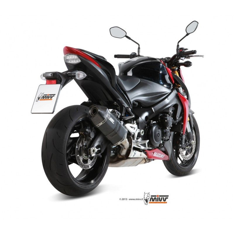 MIVV Suzuki Gsx-s 1000 2015 Speed Edge Sport Slip-on Steel black